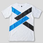 ＜義志ｘ剱伎衆かむゐ＞Tシャツ「組菱」白（黒ｘ紺碧）