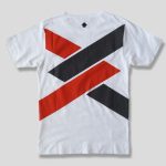 ＜義志ｘ剱伎衆かむゐ＞Tシャツ「組菱」白（黒ｘ緋）